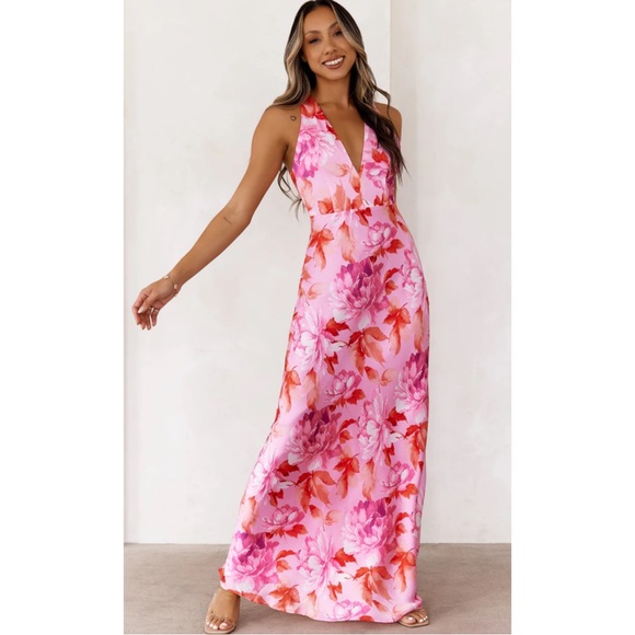 HELLO MOLLY | NWT Fleur Fantasia Maxi Dress in Pink, Size XL - Picture 13 of 13